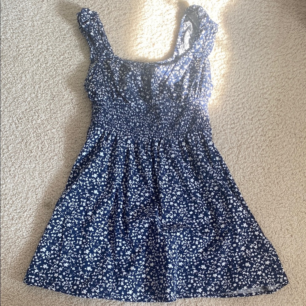 John Galt navy white dress